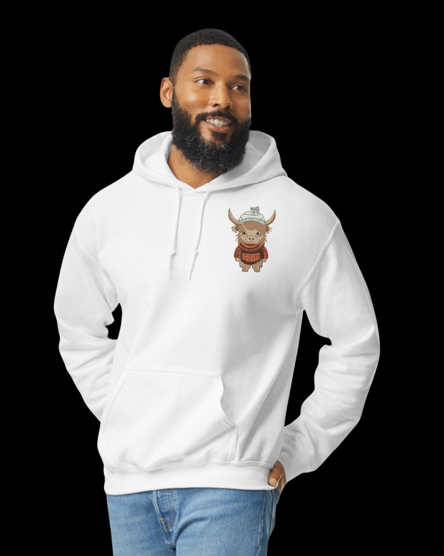 Cow Embroidery Hoodie
