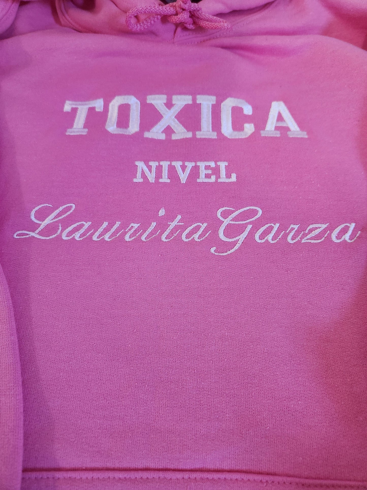 Toxica Embroidered Hoodie - Laurita Garza Nivel, Customisable