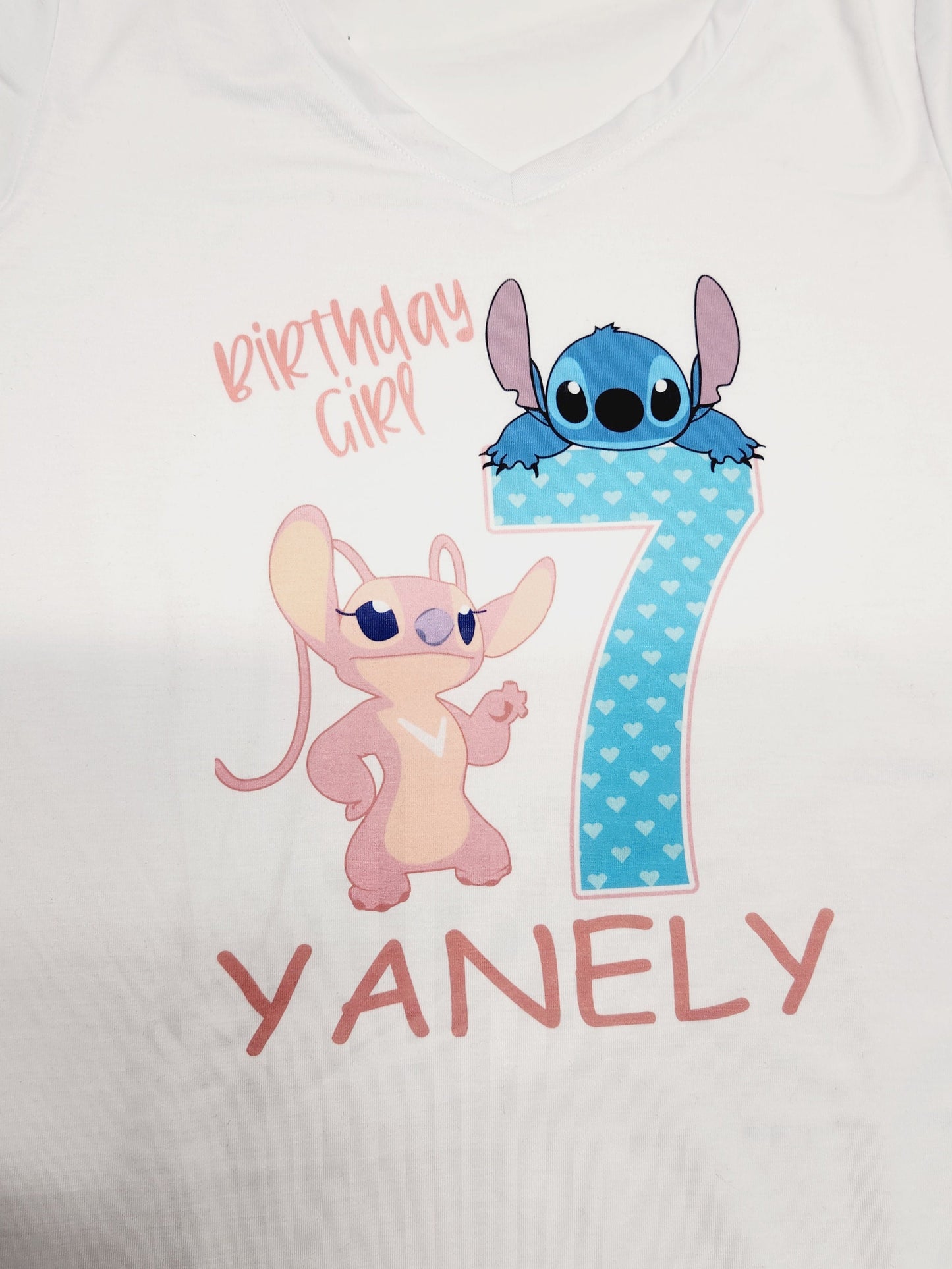 Customized Birthday Girl Shirt 7th and 8th