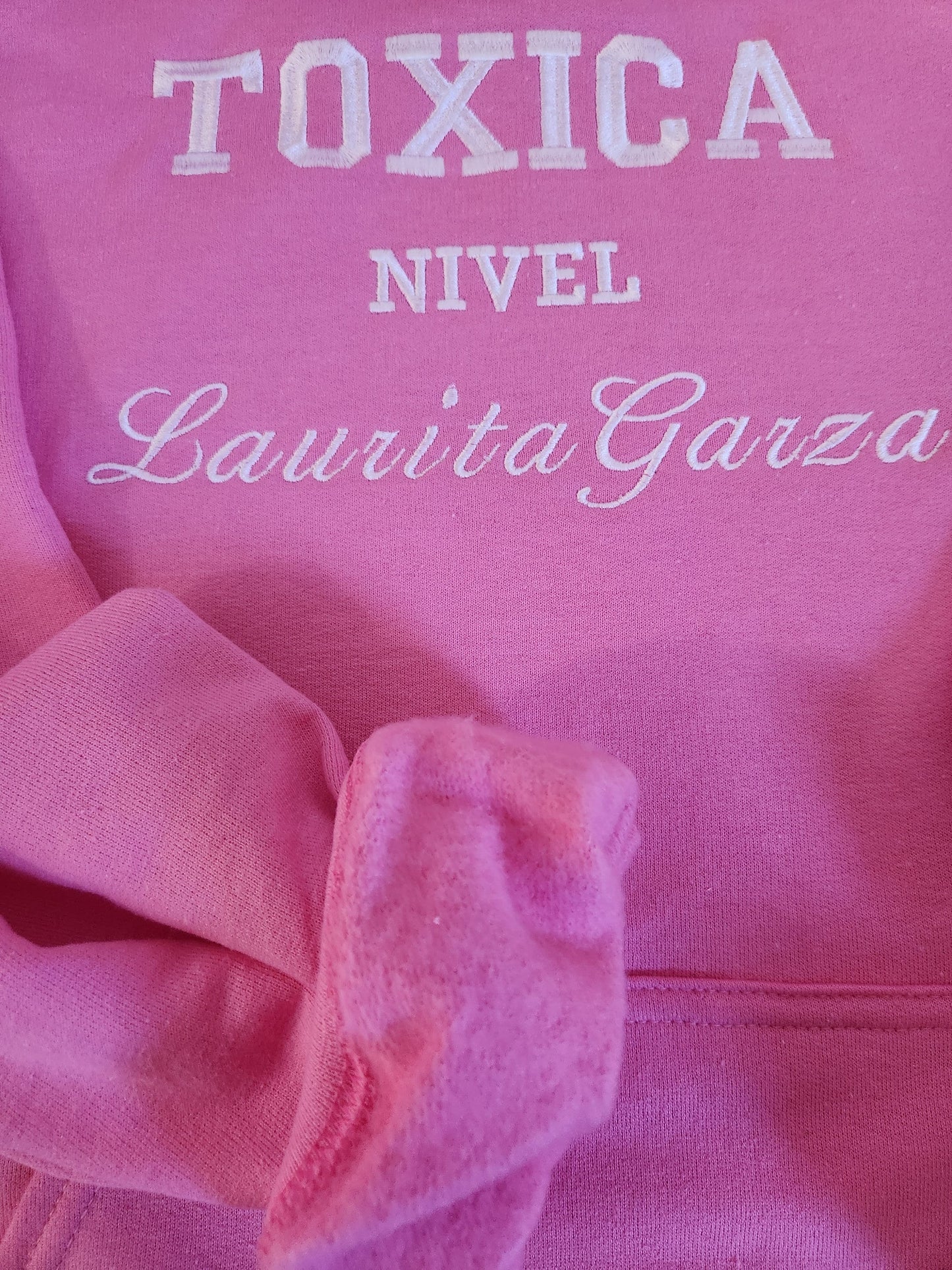 Toxica Embroidered Hoodie - Laurita Garza Nivel, Customisable