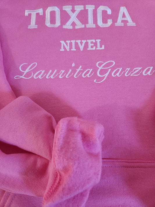 Toxica Embroidered Hoodie - Laurita Garza Nivel, Customisable