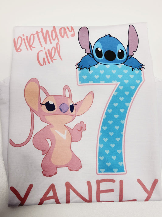 Customized Birthday Girl Shirt 7th and 8th