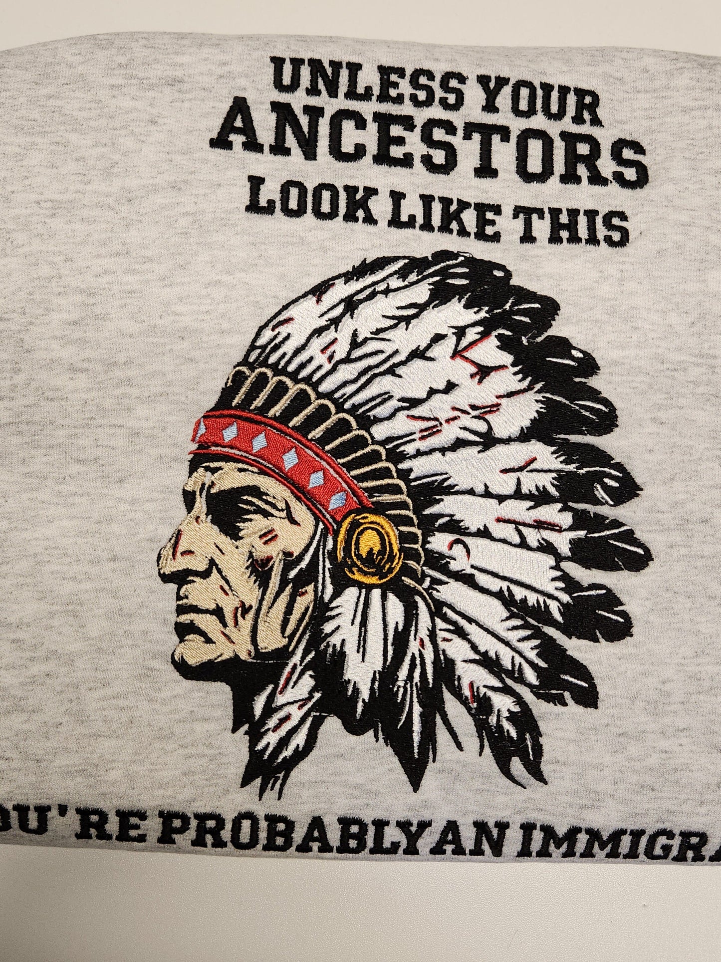 Native American Embroidery Crew Neck Sweater/Hoodie