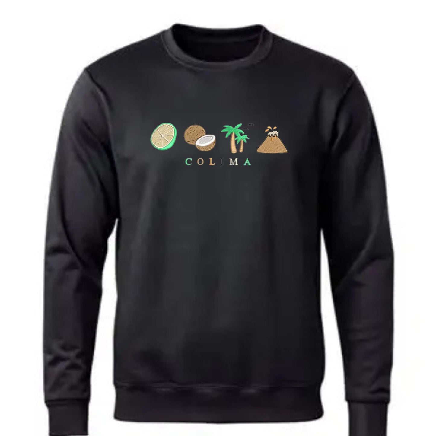 Mexico States Embroidered Crewneck Sonora, Michoacan, Veracruz, Nayarit, Queretaro Colima, Durango, Coahuila, Zacatecas.