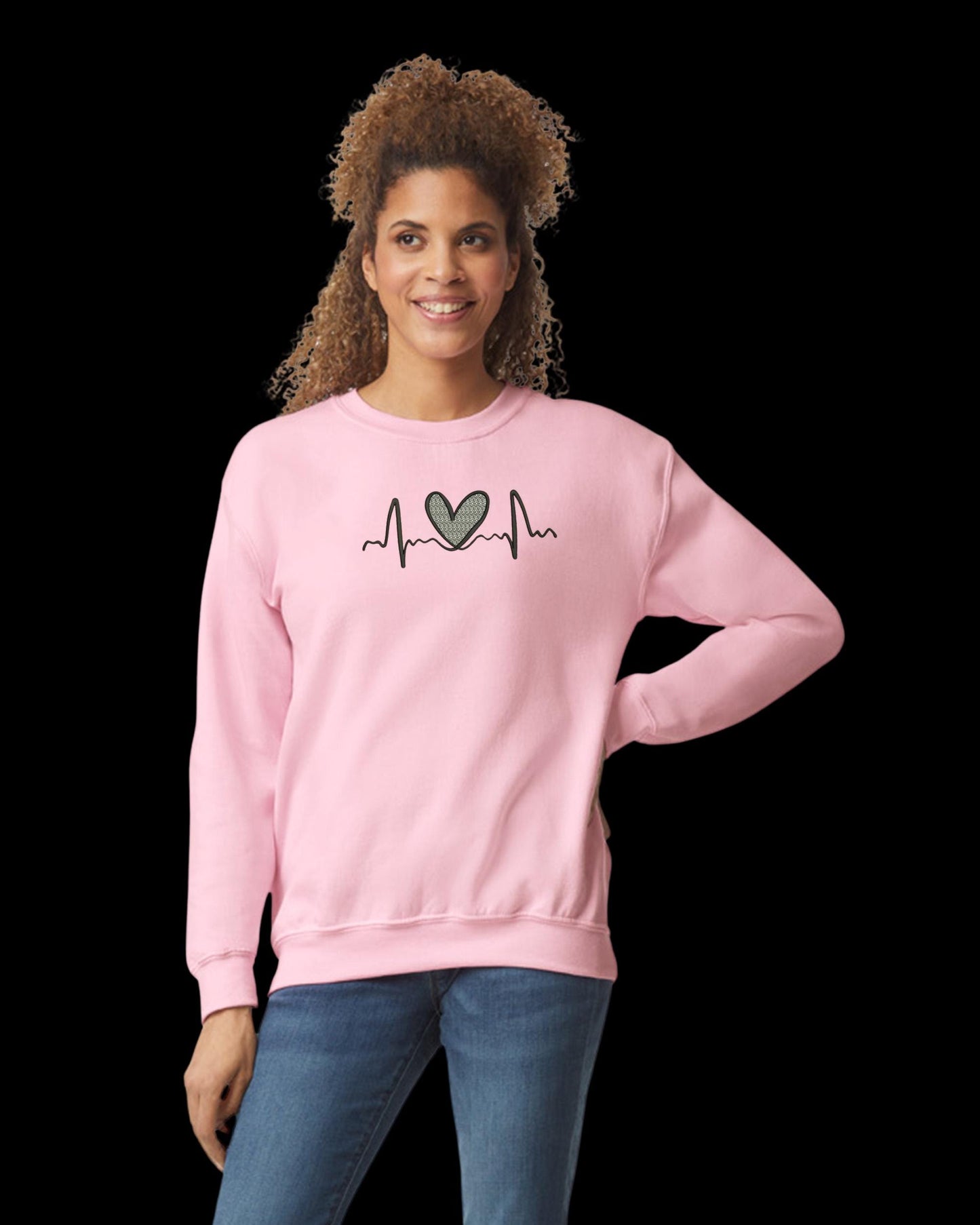 Heartline Embroidery Sweatshirt
