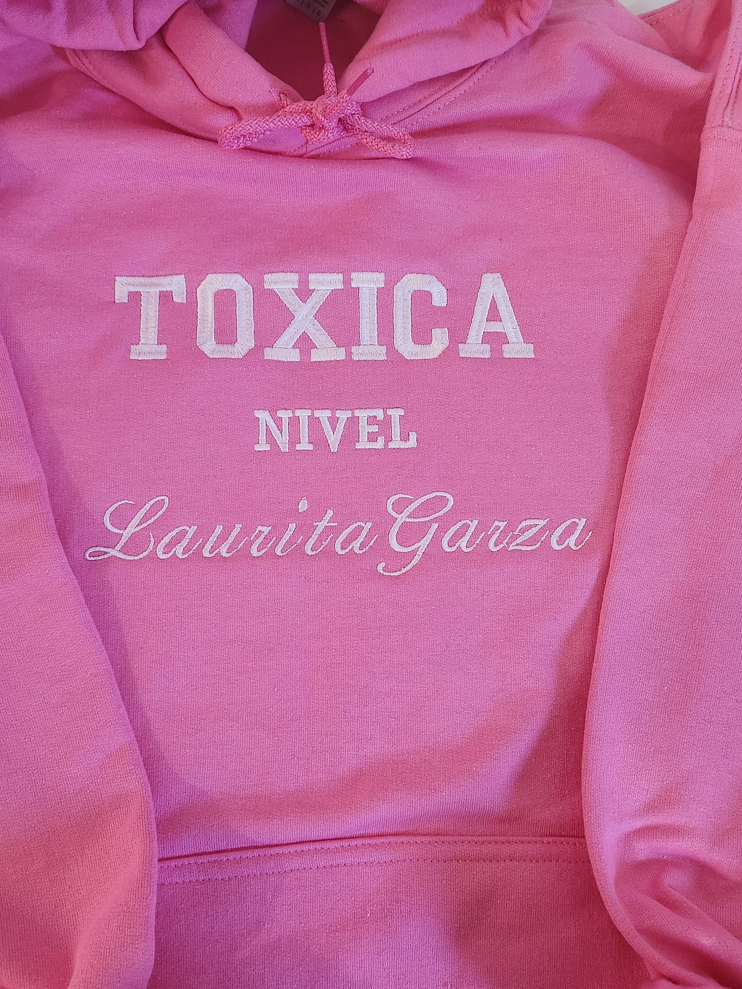 Toxica Embroidered Hoodie - Laurita Garza Nivel, Customisable