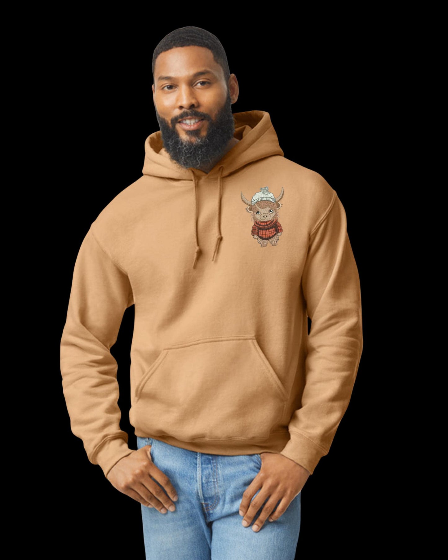 Cow Embroidery Hoodie