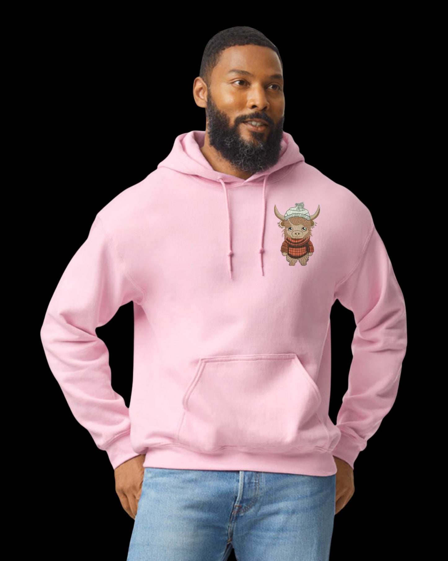 Cow Embroidery Hoodie