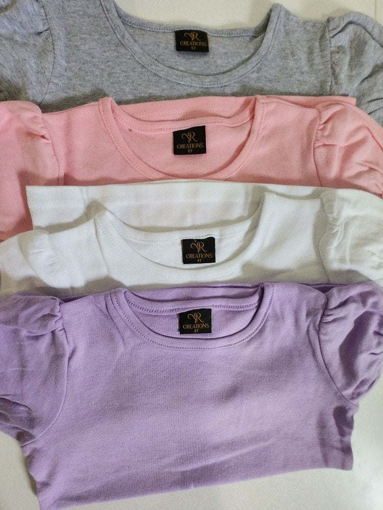 Shirts 100% cotton for girls/toddler