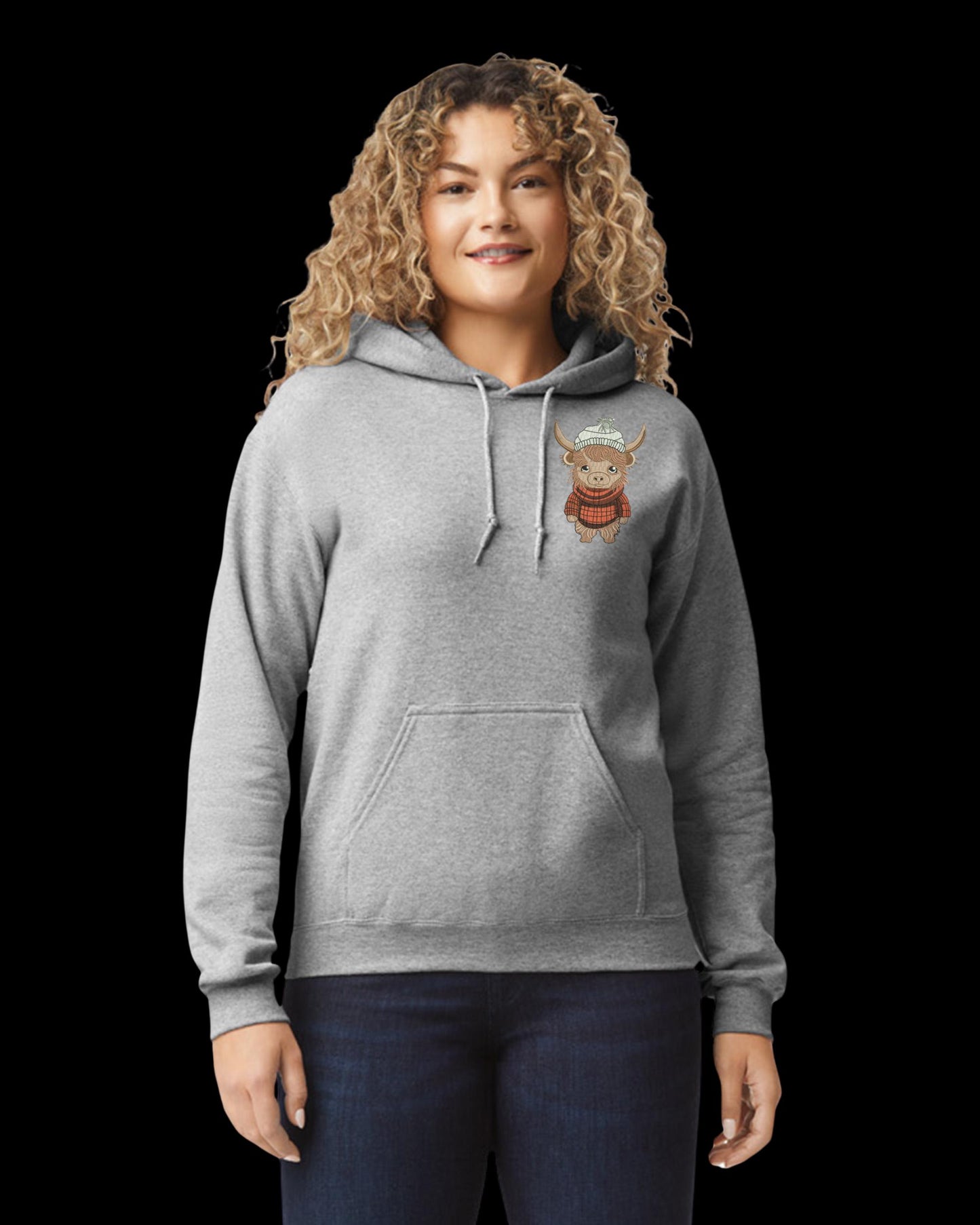 Cow Embroidery Hoodie