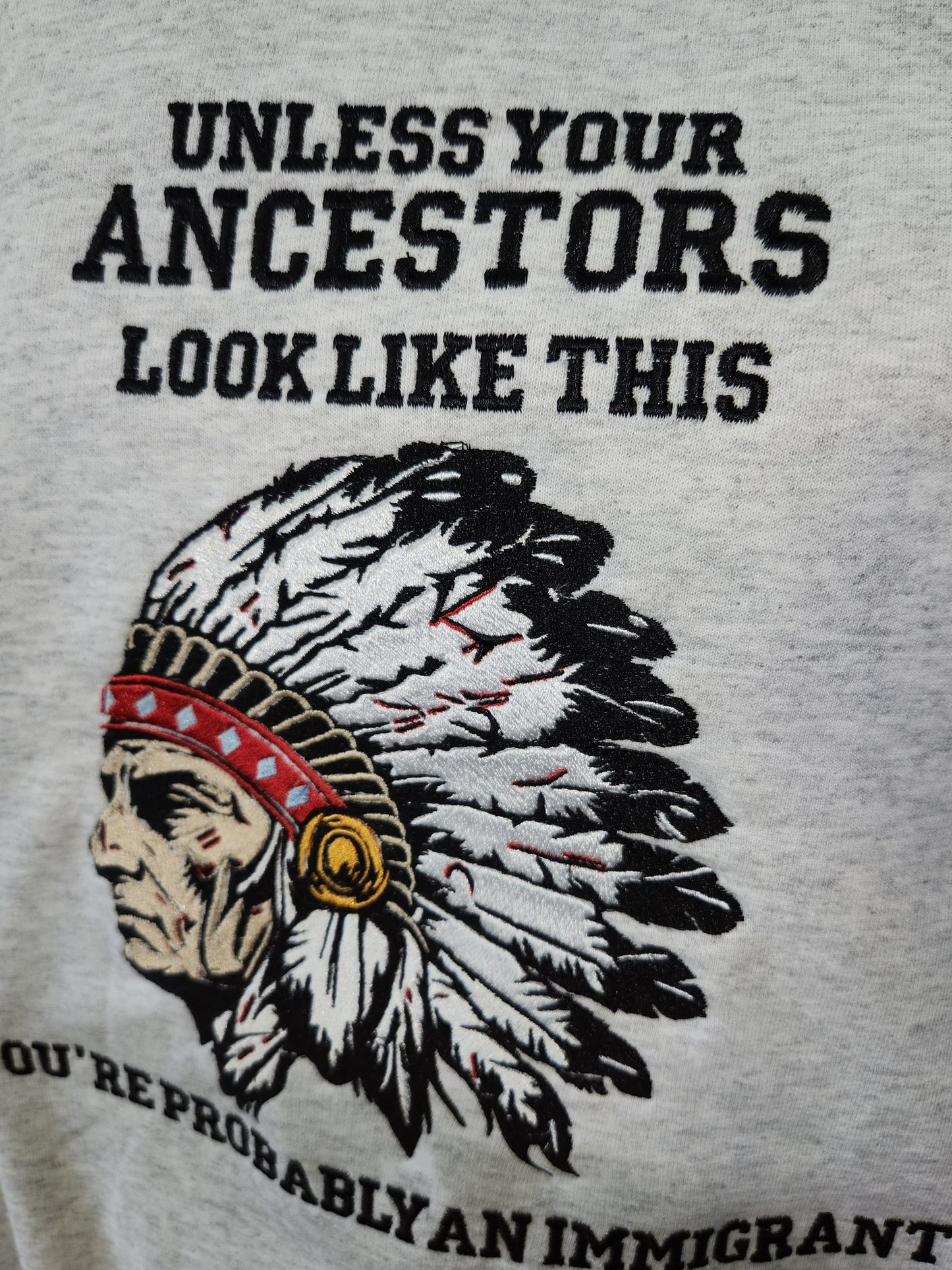 Native American Embroidery Crew Neck Sweater/Hoodie