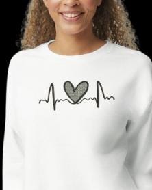 Heartline Embroidery Sweatshirt