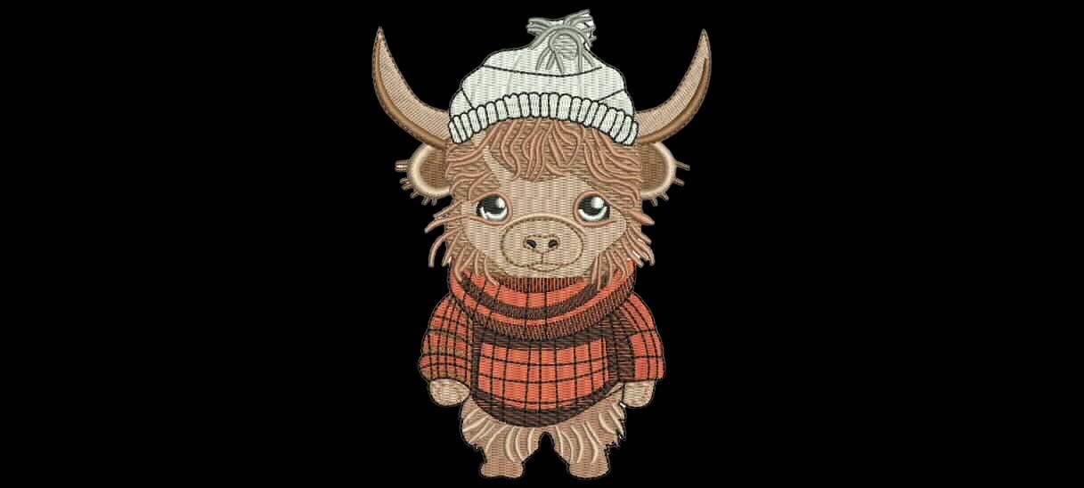 Cow Embroidery Hoodie