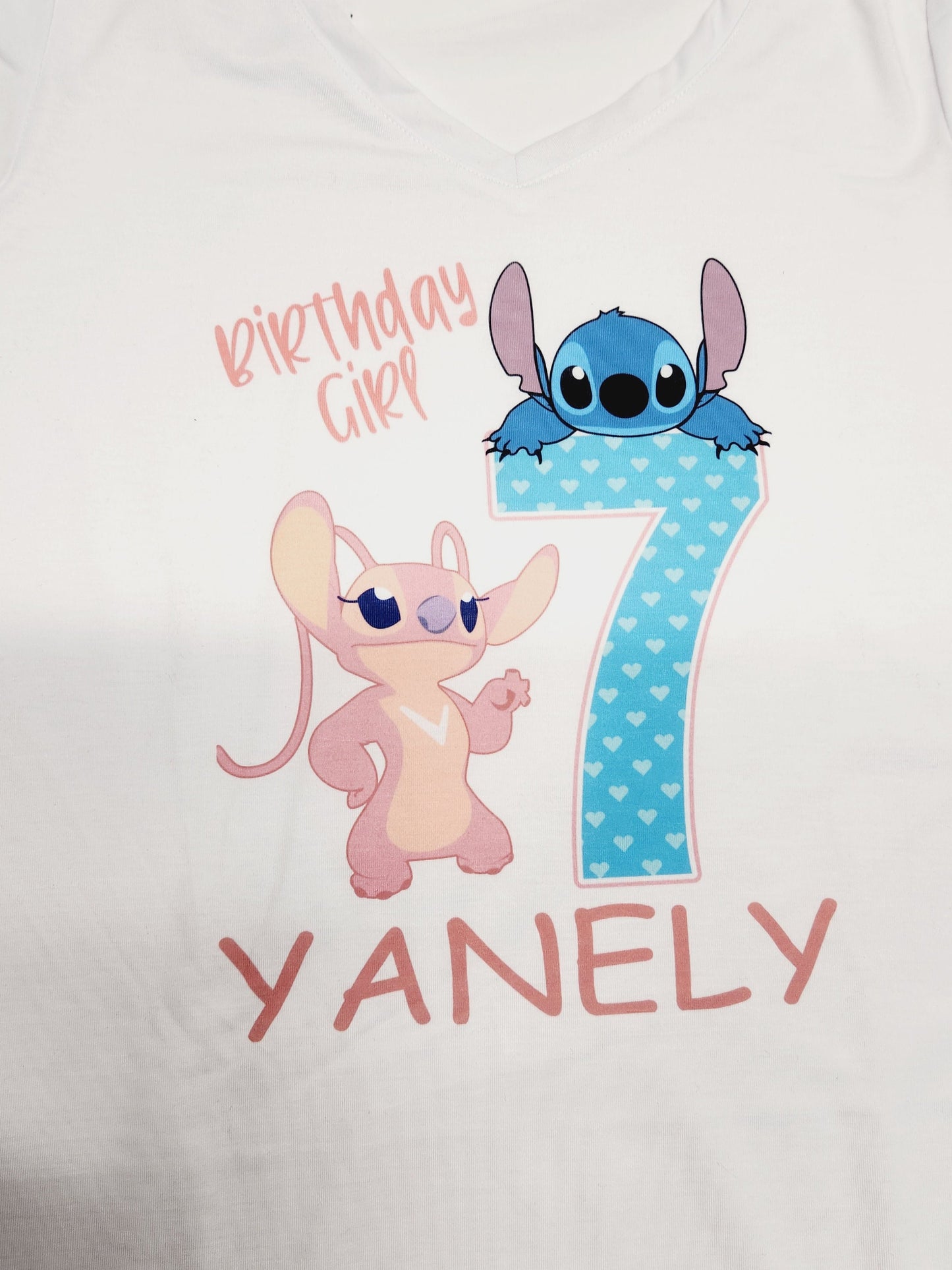 Customized Birthday Girl Shirt 7th and 8th