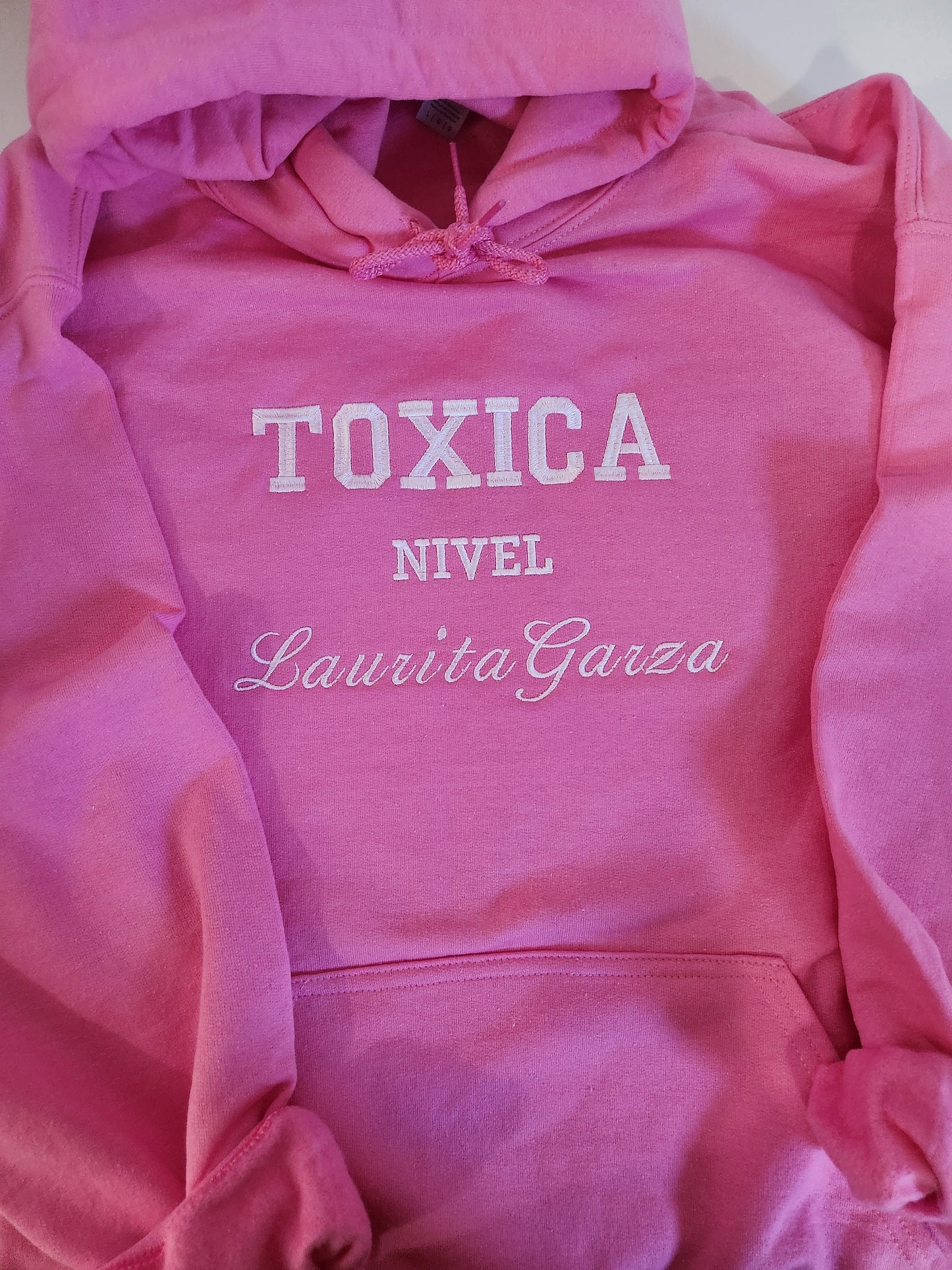 Toxica Embroidered Hoodie - Laurita Garza Nivel, Customisable