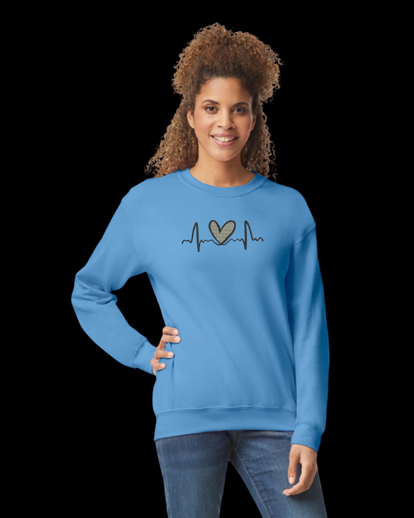Heartline Embroidery Sweatshirt