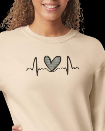 Heartline Embroidery Sweatshirt