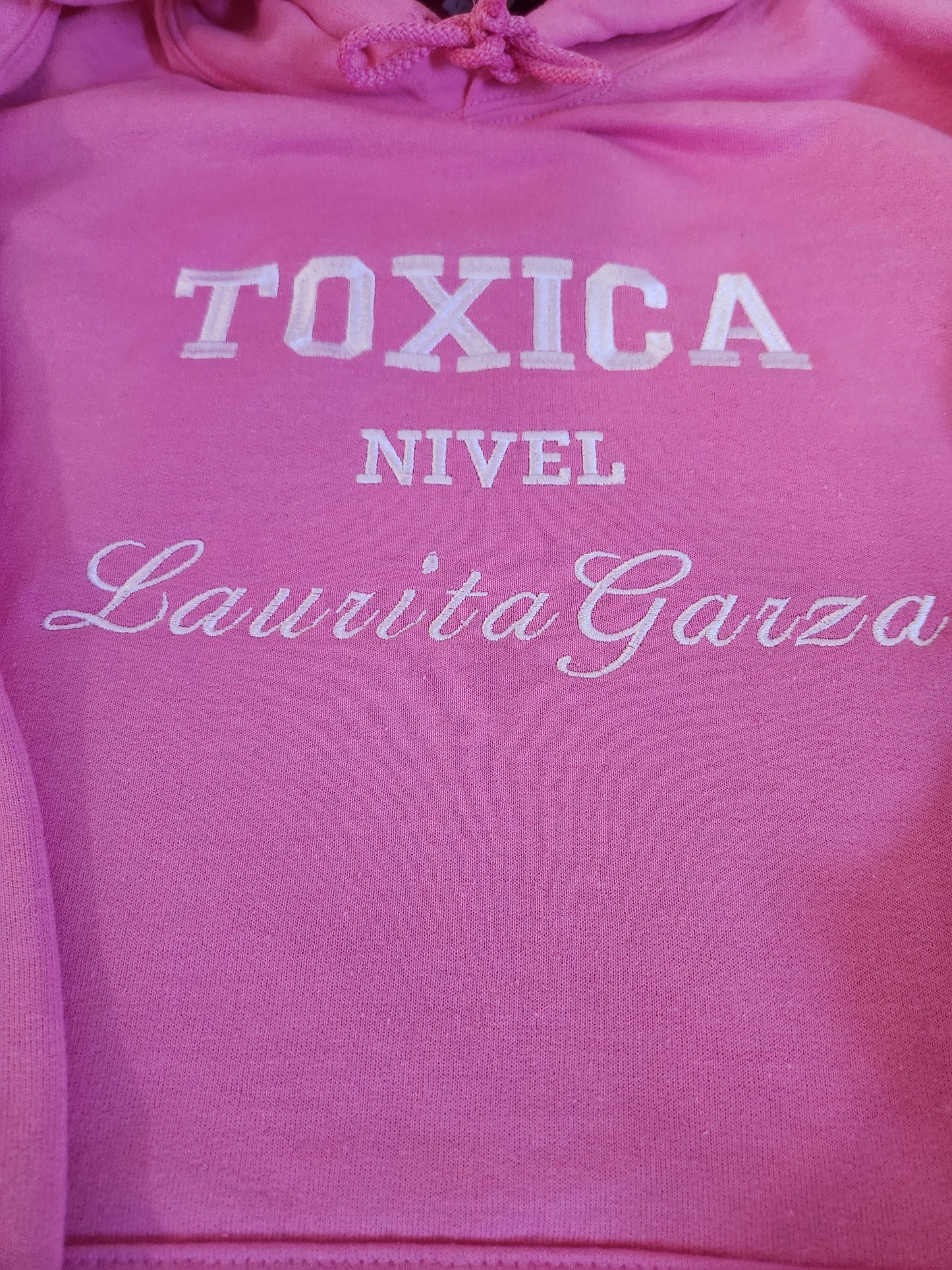 Toxica Embroidered Hoodie - Laurita Garza Nivel, Customisable