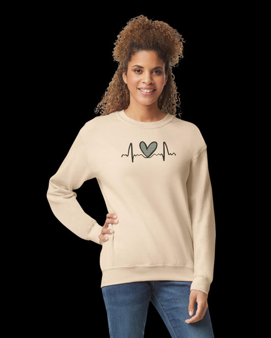 Heartline Embroidery Sweatshirt