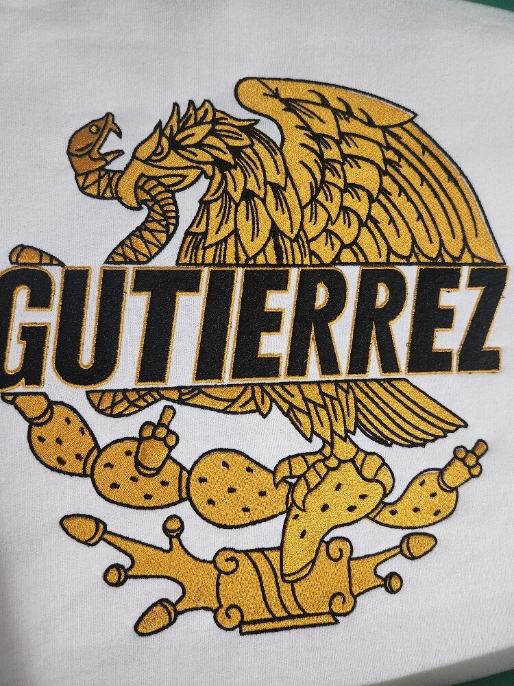 Sudadera con capucha de águila mexicana personalizada bordada