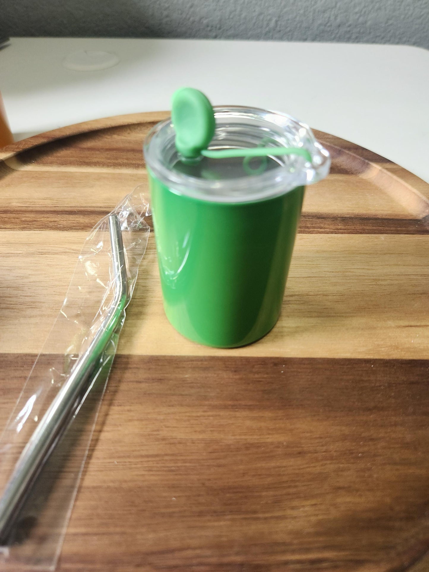 Personalized 3oz mine tumblers keychain.