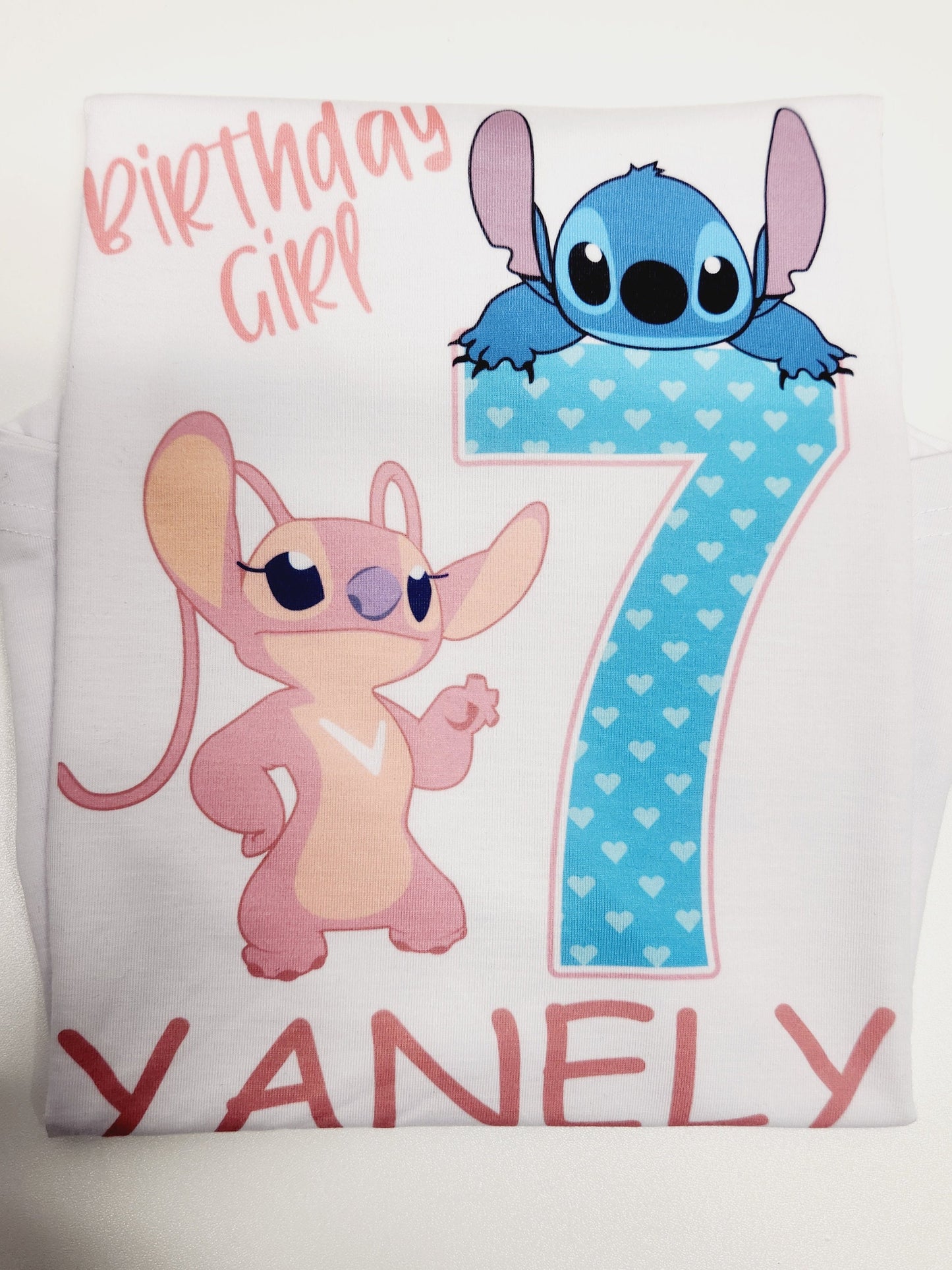 Customized Birthday Girl Shirt 7th and 8th