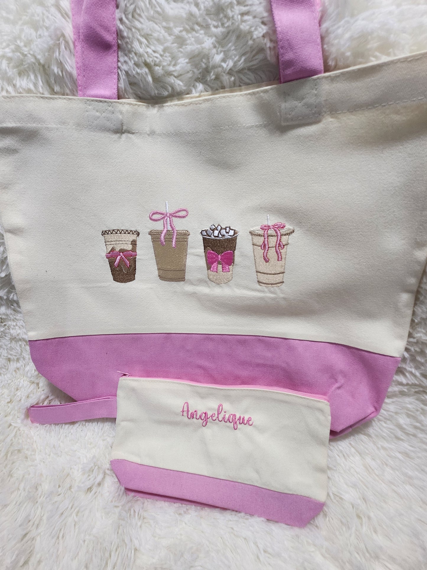 Personalized Coffee Lovers Embroidered Tote