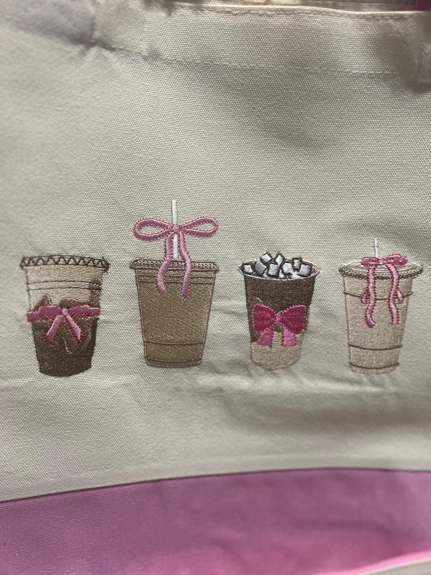 Personalized Coffee Lovers Embroidered Tote